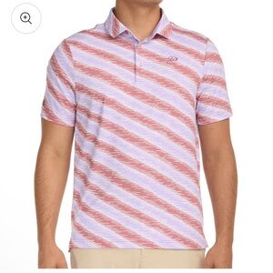 Striped Red and Purple Men's Good Good Golf Shirt